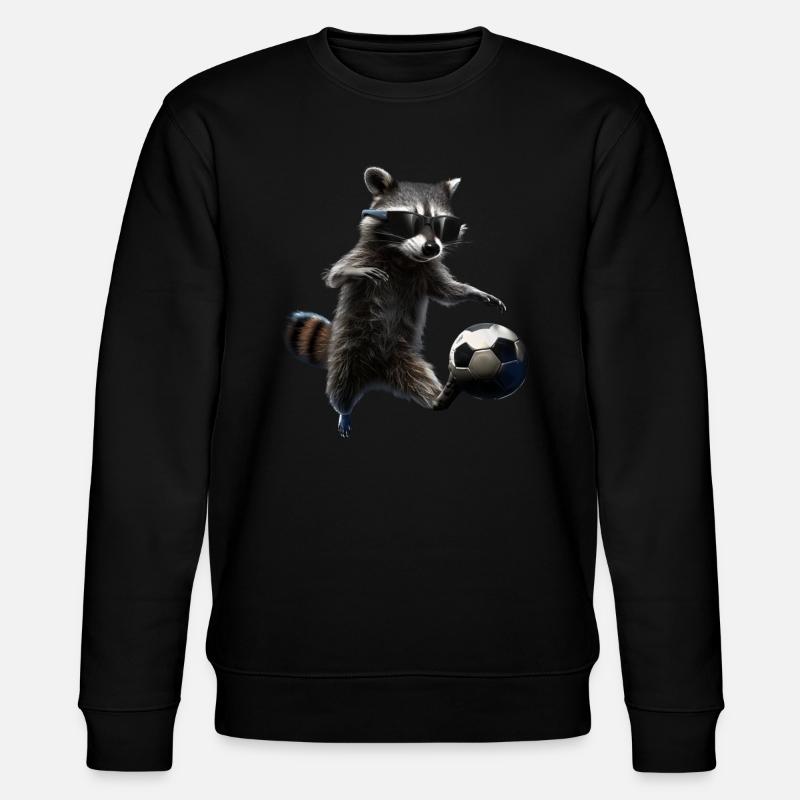 Waschbär - Stanley/Stella Unisex Bio-Sweatshirt CHANGER  - Schwarz