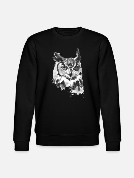 Eule - Stanley/Stella Unisex Bio-Sweatshirt CHANGER - Schwarz