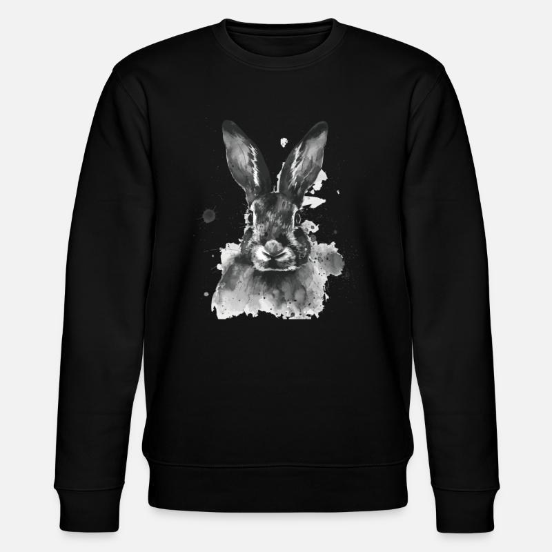 Kaninchen - Stanley/Stella Unisex Bio-Sweatshirt CHANGER  - Schwarz