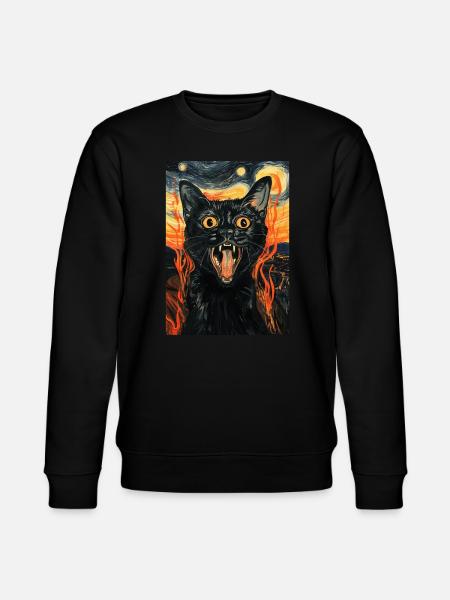 Katze - Stanley/Stella Unisex Bio-Sweatshirt CHANGER - Schwarz