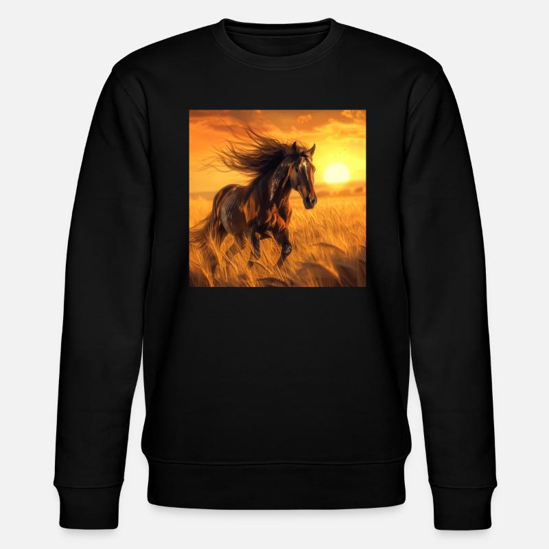 Cheval - Sweat bio CHANGER Stanley/Stella Unisexe - noir