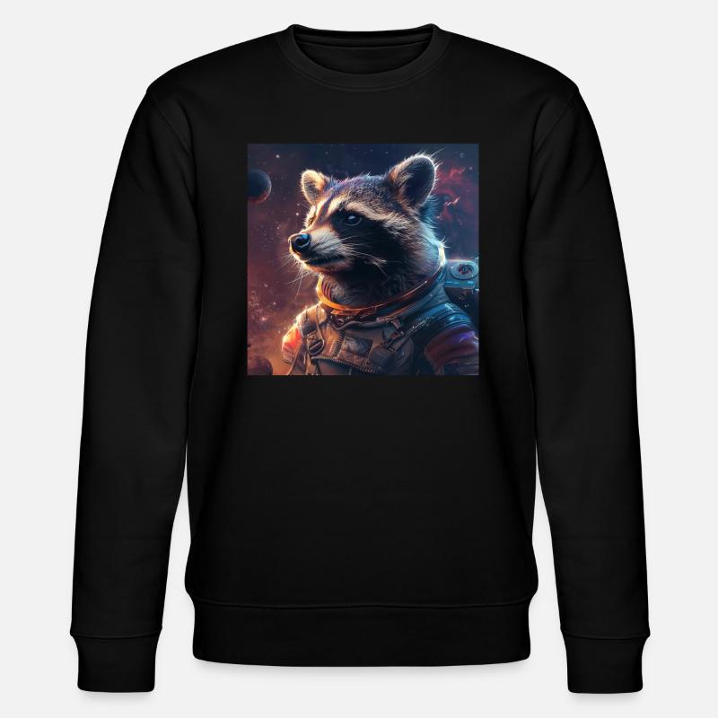 Waschbär - Stanley/Stella Unisex Bio-Sweatshirt CHANGER  - Schwarz
