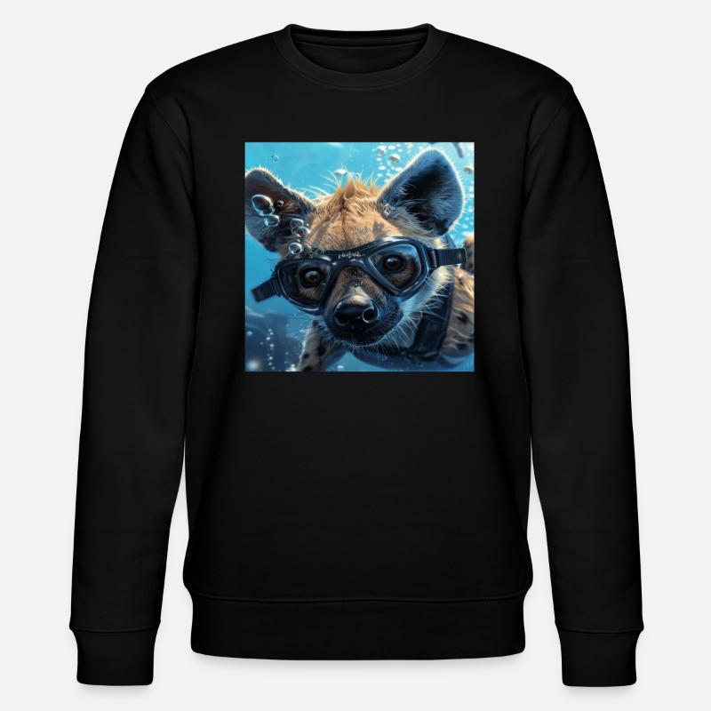 Hyäne - Stanley/Stella Unisex Bio-Sweatshirt CHANGER  - Schwarz