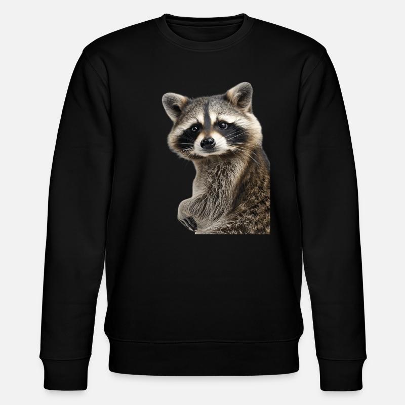 Waschbär - Stanley/Stella Unisex Bio-Sweatshirt CHANGER  - Schwarz