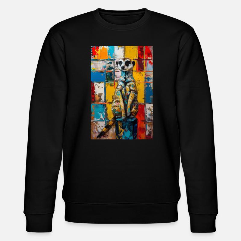 Erdmännchen - Stanley/Stella Unisex Bio-Sweatshirt CHANGER  - Schwarz