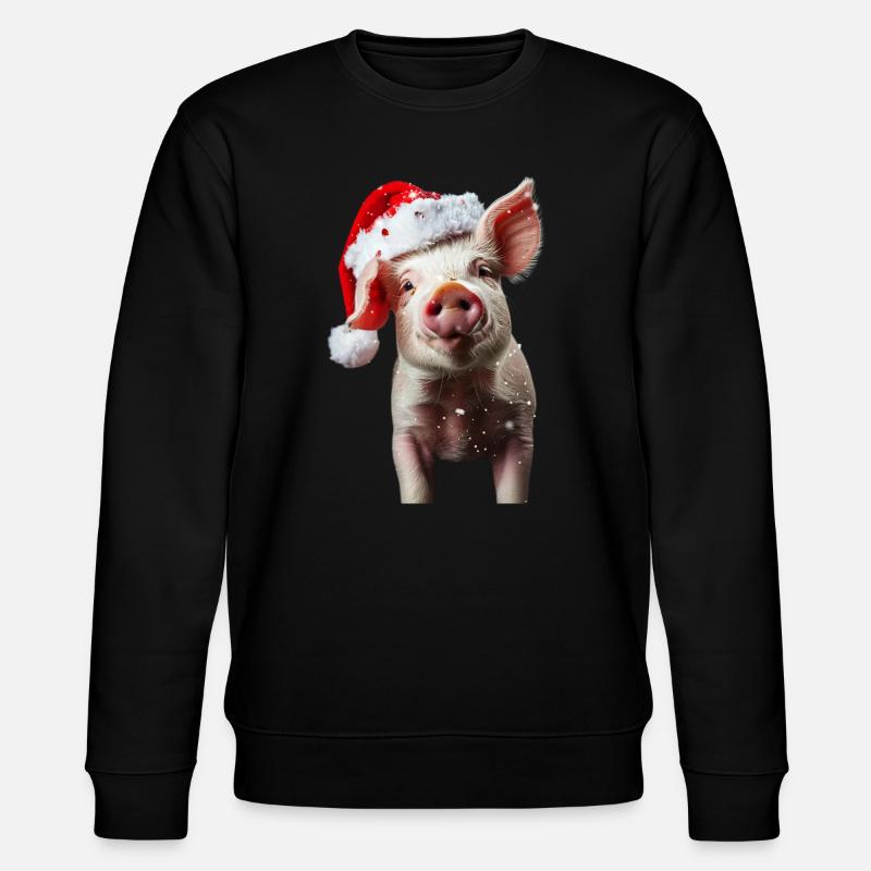 Schwein - Stanley/Stella Unisex Bio-Sweatshirt CHANGER  - Schwarz