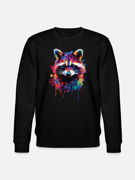 Raccoon - Stanley/Stella CHANGER Unisex Organic Sweatshirt - black