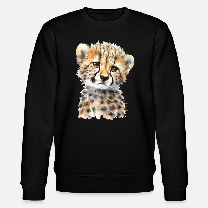 Gepard - Stanley/Stella Unisex Bio-Sweatshirt CHANGER  - Schwarz