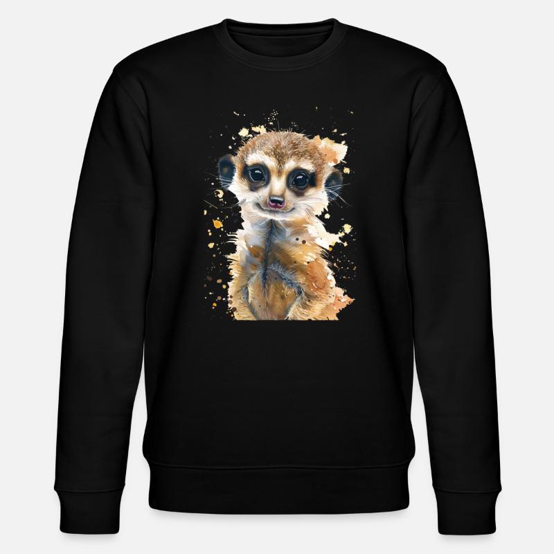 Erdmännchen - Stanley/Stella Unisex Bio-Sweatshirt CHANGER  - Schwarz