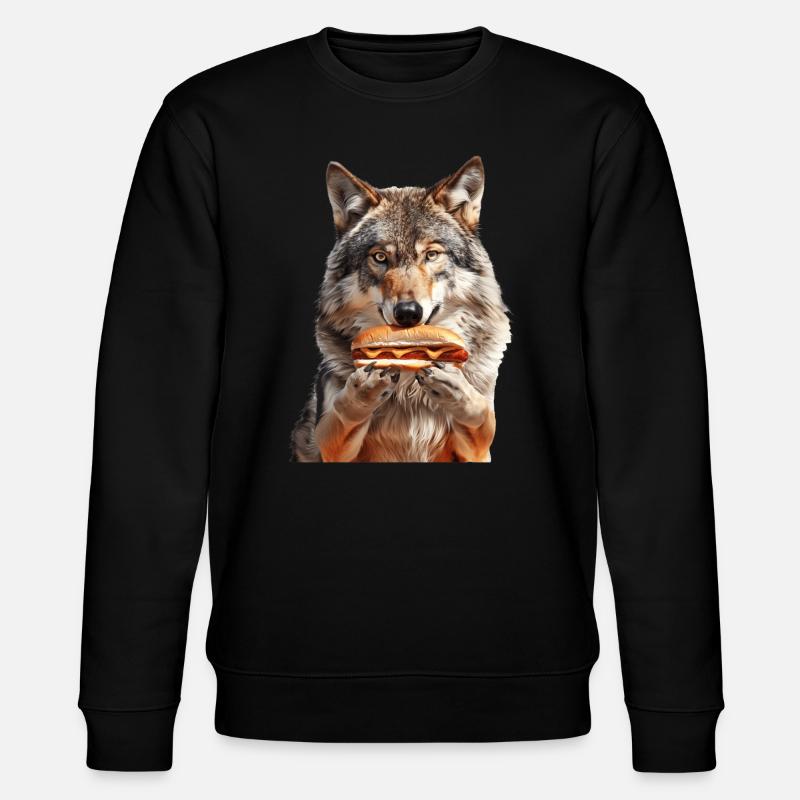 Wolf - Stanley/Stella Unisex Bio-Sweatshirt CHANGER  - Schwarz