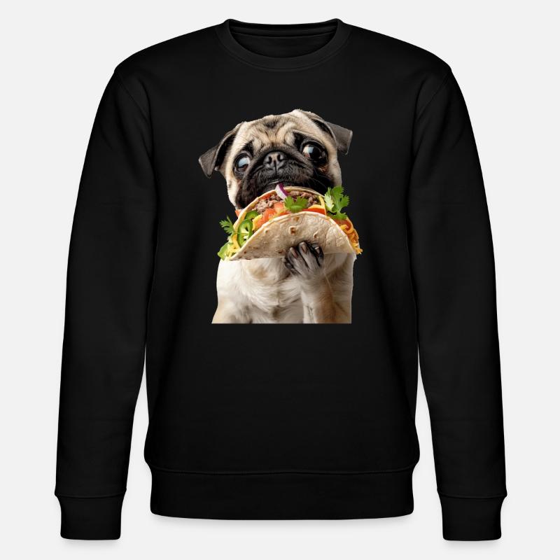 Pug - Stanley/Stella CHANGER Unisex Organic Sweatshirt - black