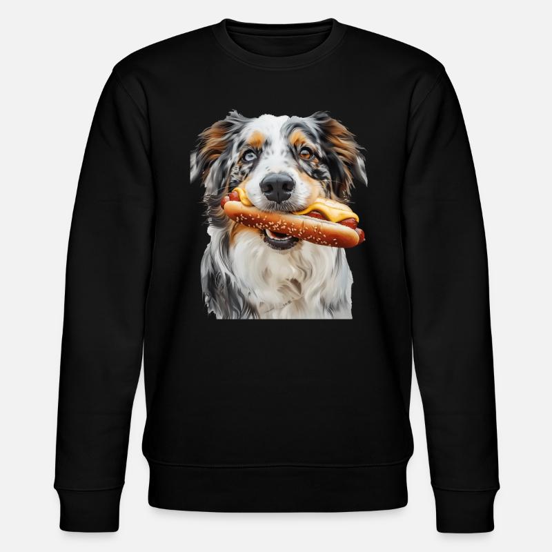 Australischer Schäferhund - Stanley/Stella Unisex Bio-Sweatshirt CHANGER  - Schwarz