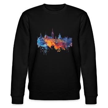 Suffer - Stanley/Stella CHANGER Unisex Organic Sweatshirt - black - Front - Nik (191cm) & Marisol (170cm)