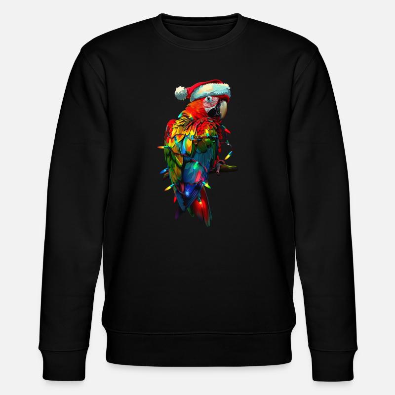 Perroquet Noël - Sweat bio CHANGER Stanley/Stella Unisexe - noir