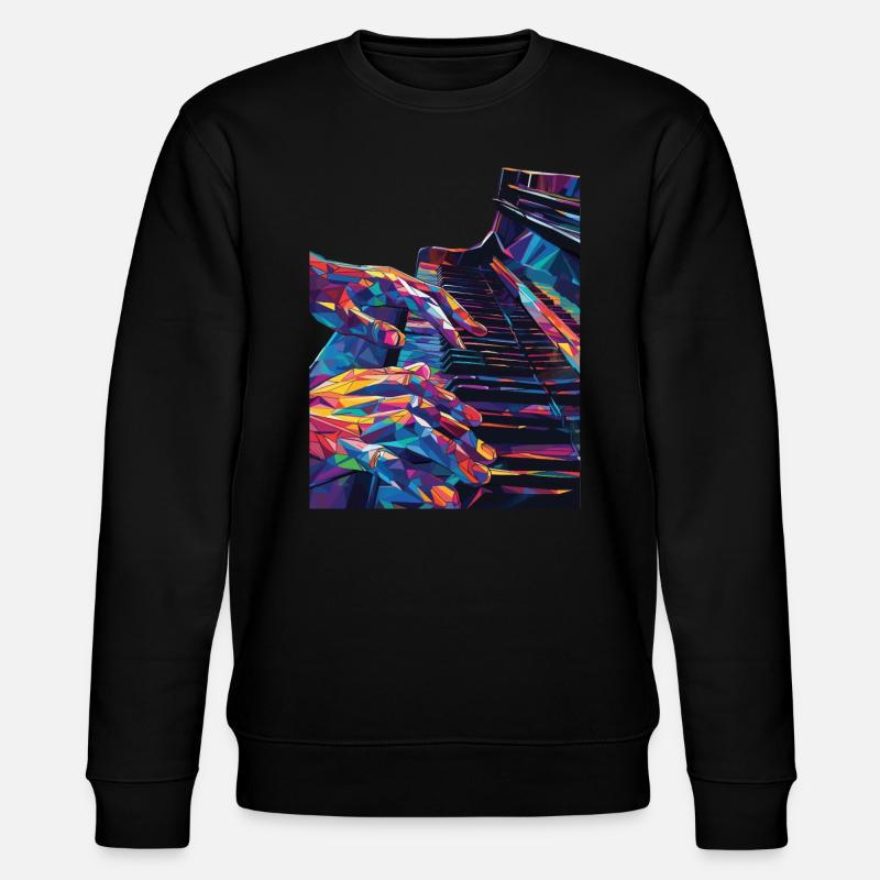 Klavier - Stanley/Stella Unisex Bio-Sweatshirt CHANGER  - Schwarz