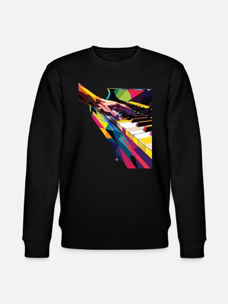 Piano - Stanley/Stella CHANGER Unisex Organic Sweatshirt - black