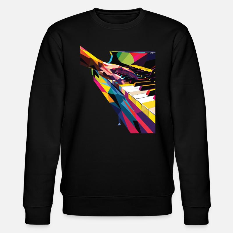 Klavier - Stanley/Stella Unisex Bio-Sweatshirt CHANGER  - Schwarz