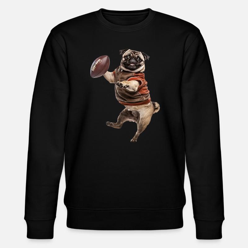 Mops - Stanley/Stella Unisex Bio-Sweatshirt CHANGER  - Schwarz