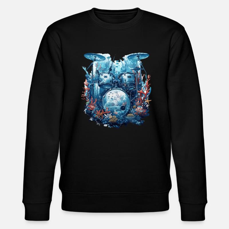 Fish Drums - Stanley/Stella CHANGER Unisex Organic Sweatshirt - black