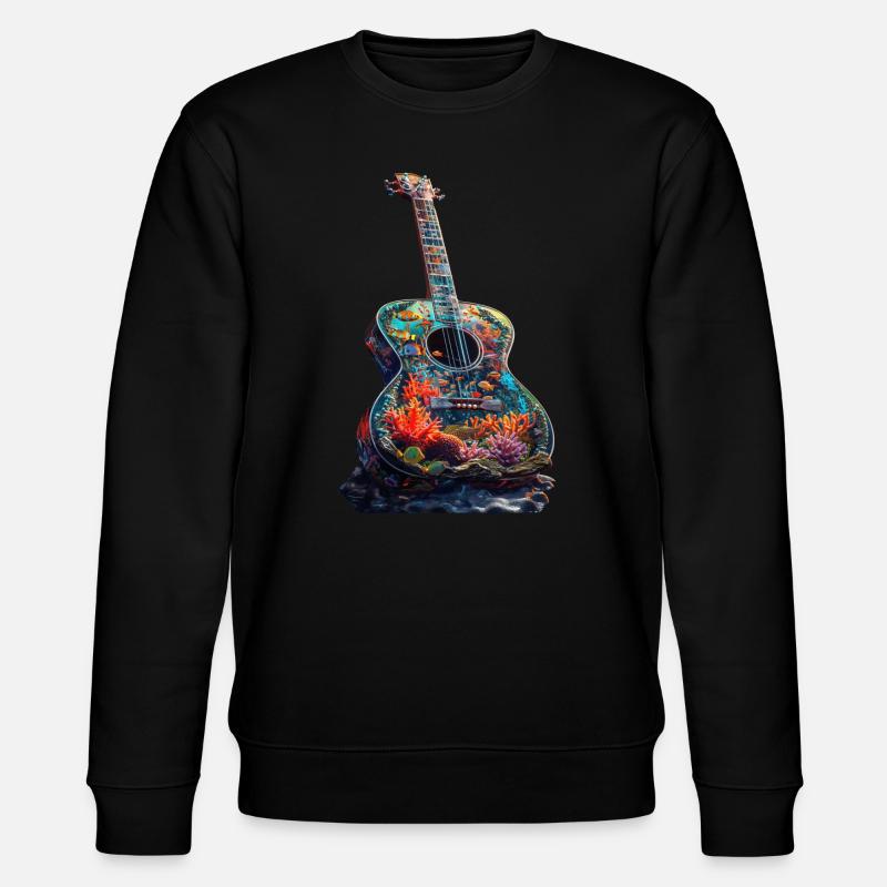 Fisch Gitarre - Stanley/Stella Unisex Bio-Sweatshirt CHANGER - Schwarz