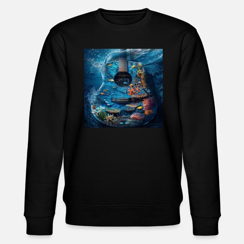 Guitare Poisson - Sweat bio CHANGER Stanley/Stella Unisexe - noir