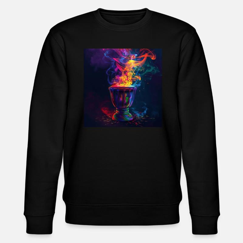 Schlagzeug - Stanley/Stella Unisex Bio-Sweatshirt CHANGER  - Schwarz