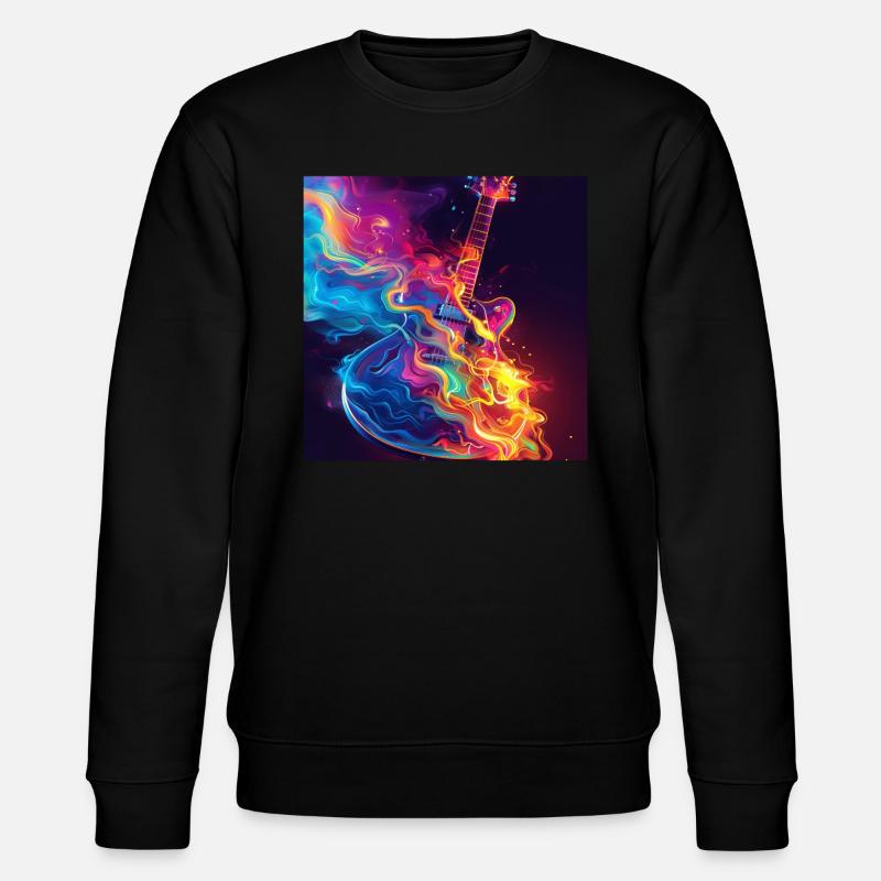 Gitarre - Stanley/Stella Unisex Bio-Sweatshirt CHANGER  - Schwarz