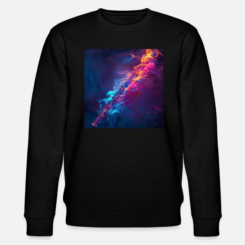 Querflöte - Stanley/Stella Unisex Bio-Sweatshirt CHANGER  - Schwarz