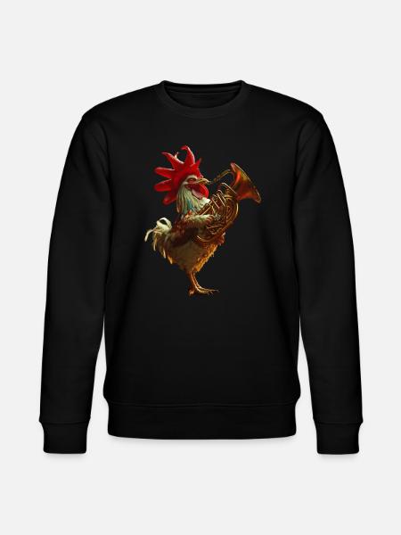 Rooster Tuba - Stanley/Stella CHANGER Unisex Organic Sweatshirt - black