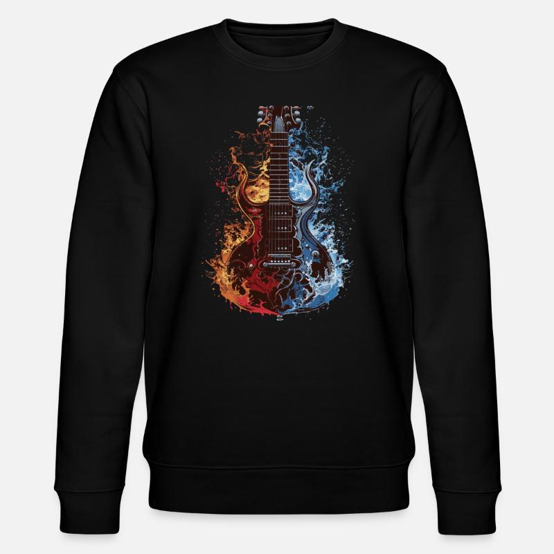 Gitarre - Stanley/Stella Unisex Bio-Sweatshirt CHANGER  - Schwarz
