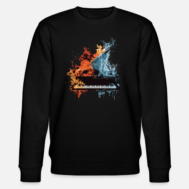 Klavier - Stanley/Stella Unisex Bio-Sweatshirt CHANGER  - Schwarz