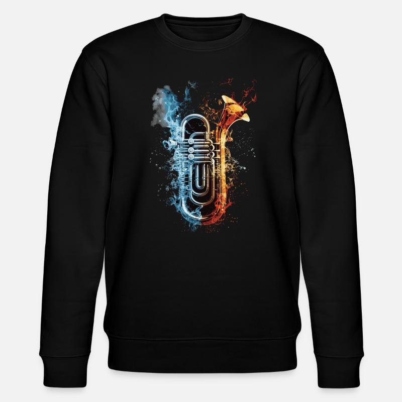 Tuba - Stanley/Stella Unisex Bio-Sweatshirt CHANGER  - Schwarz