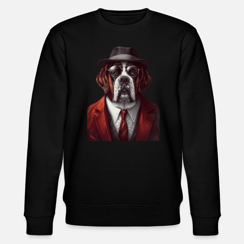 Bernhardiner - Stanley/Stella Unisex Bio-Sweatshirt CHANGER  - Schwarz