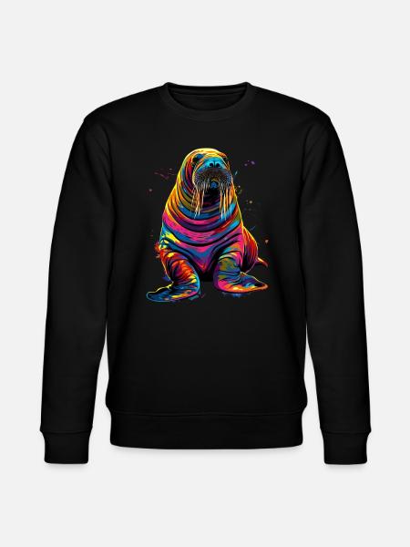 Walross - Stanley/Stella Unisex Bio-Sweatshirt CHANGER - Schwarz