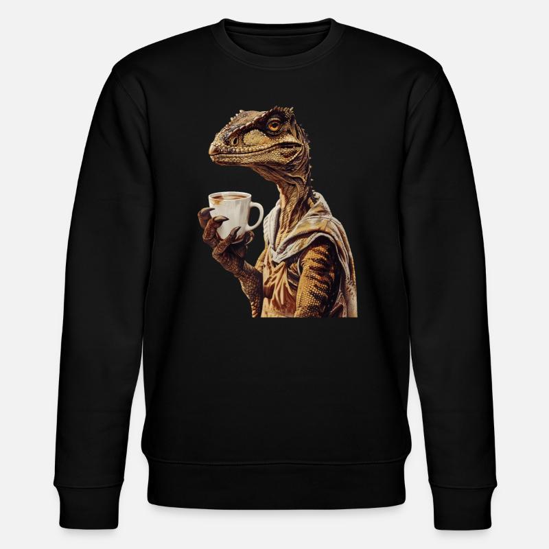 Utahraptor Kaffee - Stanley/Stella Unisex Bio-Sweatshirt CHANGER - Schwarz