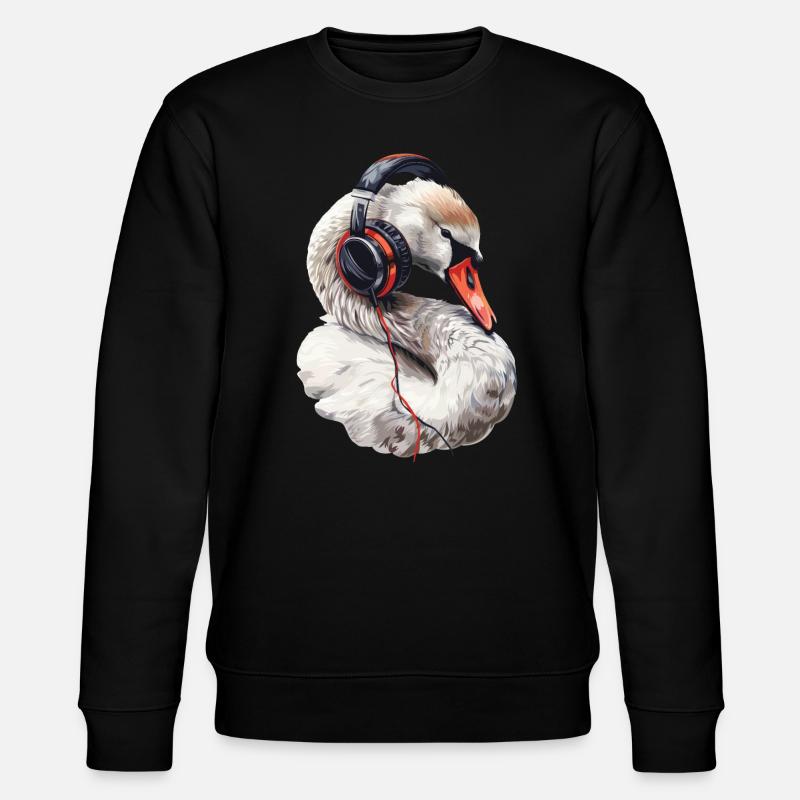 Schwan - Stanley/Stella Unisex Bio-Sweatshirt CHANGER  - Schwarz