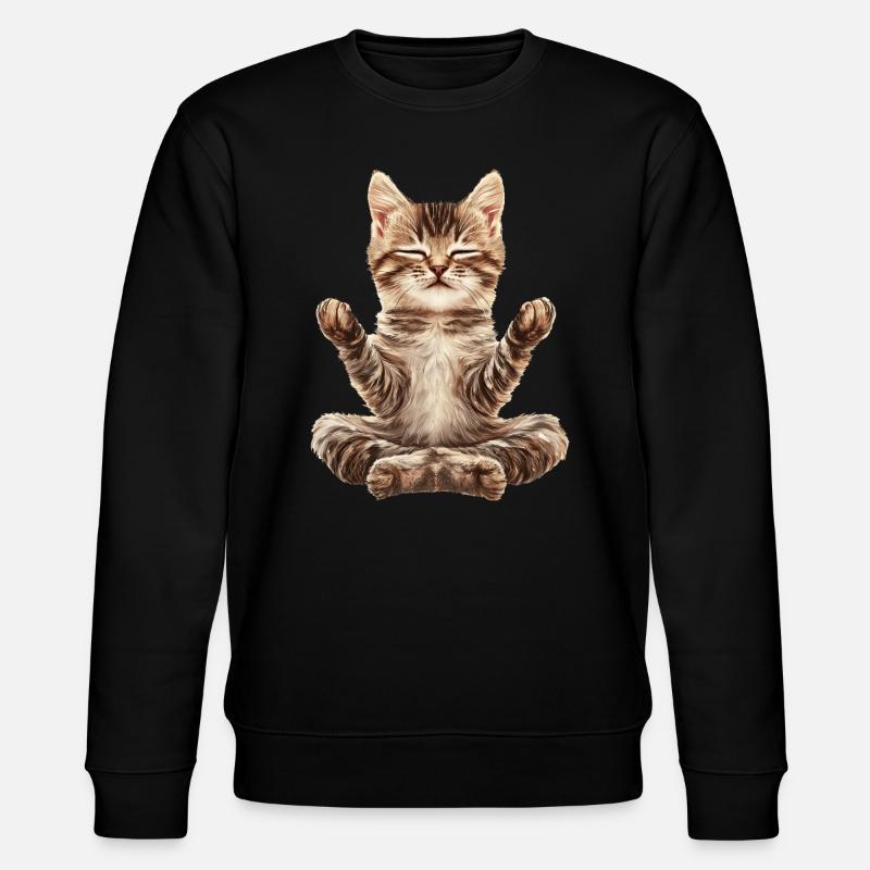 Katze - Stanley/Stella Unisex Bio-Sweatshirt CHANGER  - Schwarz