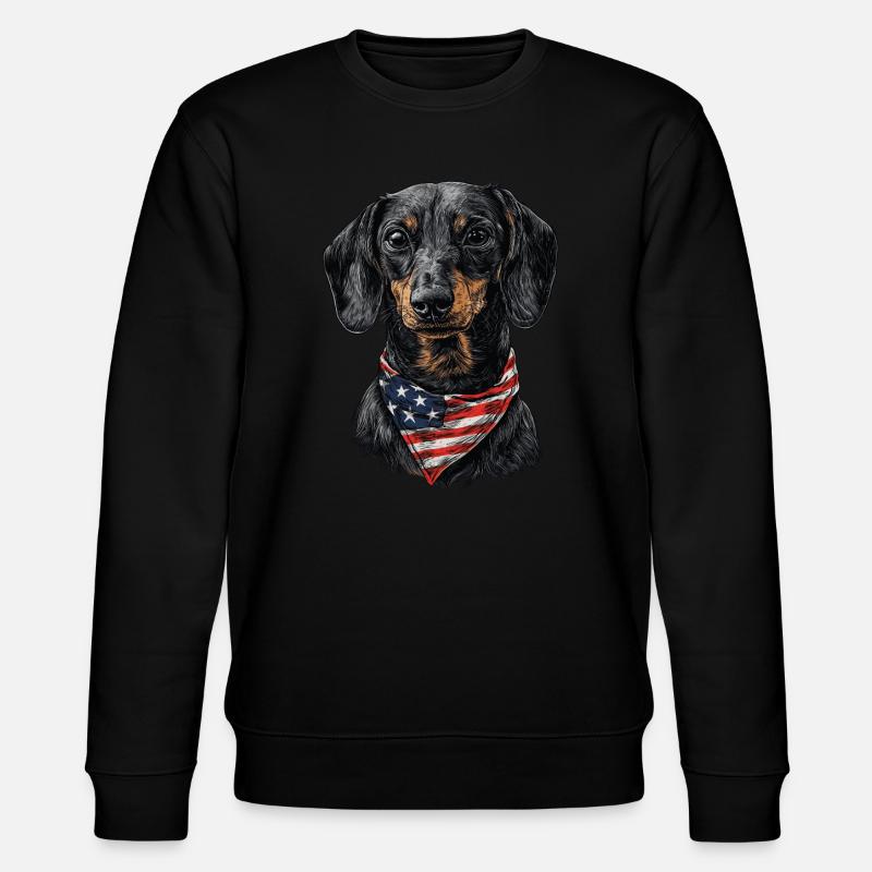 Dackel - Stanley/Stella Unisex Bio-Sweatshirt CHANGER  - Schwarz