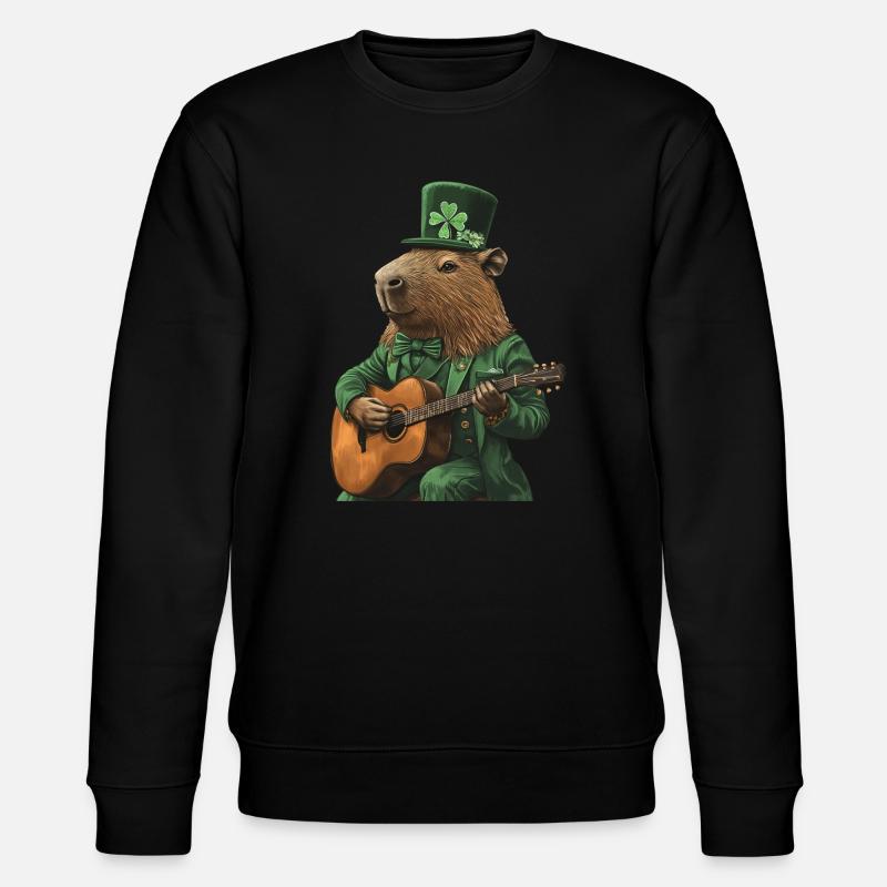 Wasserschwein - Stanley/Stella Unisex Bio-Sweatshirt CHANGER  - Schwarz