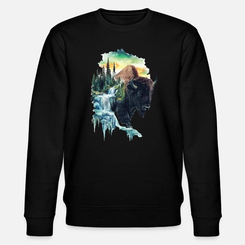 Bison - Stanley/Stella Unisex Bio-Sweatshirt CHANGER  - Schwarz