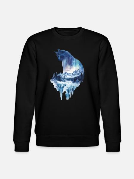 Katze - Stanley/Stella Unisex Bio-Sweatshirt CHANGER  - Schwarz