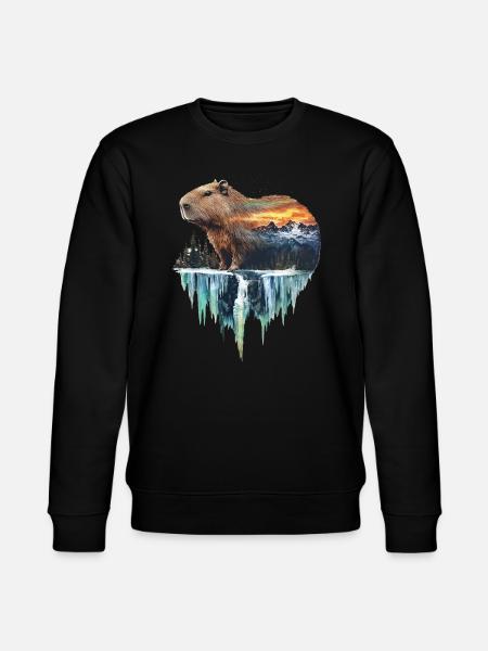 Wasserschwein - Stanley/Stella Unisex Bio-Sweatshirt CHANGER  - Schwarz