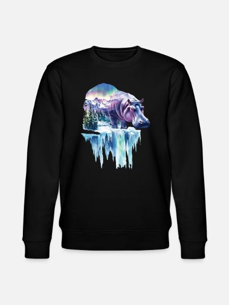 Nilpferd - Stanley/Stella Unisex Bio-Sweatshirt CHANGER - Schwarz