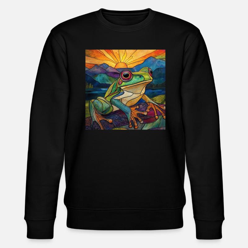 Frosch - Stanley/Stella Unisex Bio-Sweatshirt CHANGER  - Schwarz