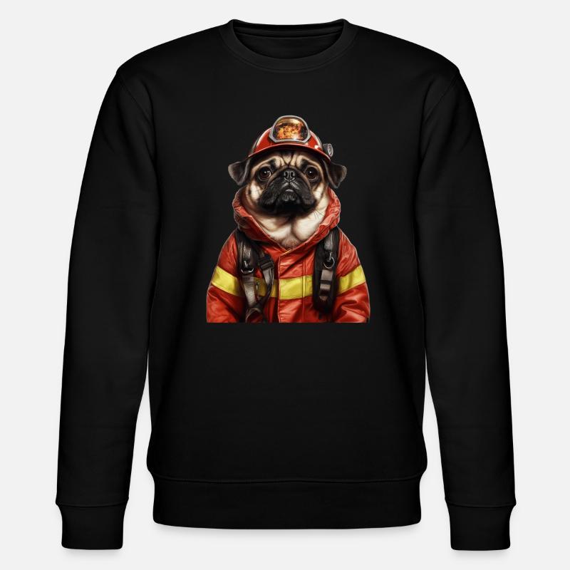 Mops - Stanley/Stella Unisex Bio-Sweatshirt CHANGER  - Schwarz