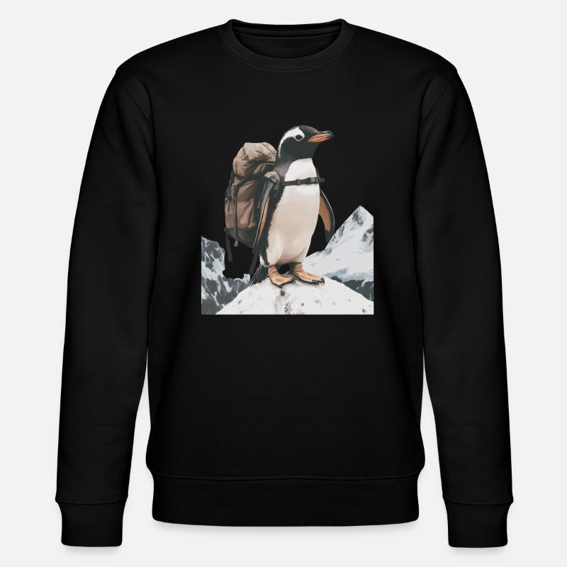 Pinguin - Stanley/Stella Unisex Bio-Sweatshirt CHANGER  - Schwarz