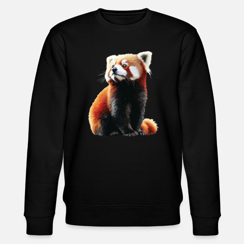 Roter Panda - Stanley/Stella Unisex Bio-Sweatshirt CHANGER  - Schwarz