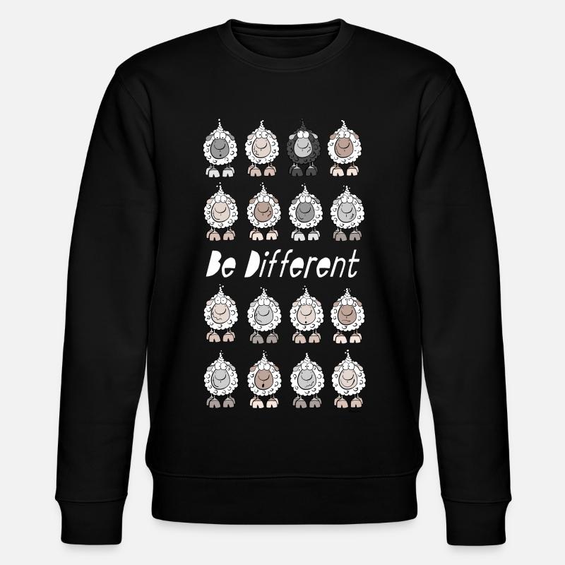 Be Different Moutons - Sweat bio CHANGER Stanley/Stella Unisexe - noir