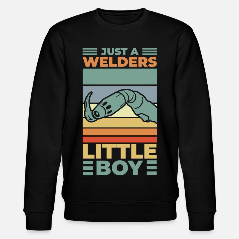 Nur ein kleiner Schweißer Junge - Stanley/Stella Unisex Bio-Sweatshirt CHANGER  - Schwarz