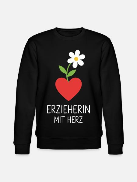 Educator with heart - Stanley/Stella CHANGER Unisex Organic Sweatshirt - black